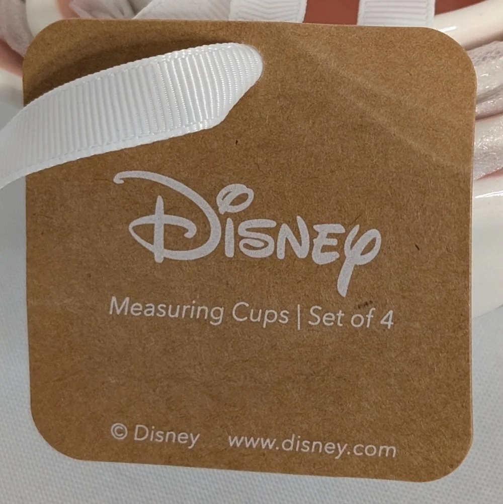 Disney Rae Dunn Tinkerbell Stacked Nesting Measuring Cups Pink Handle NWT